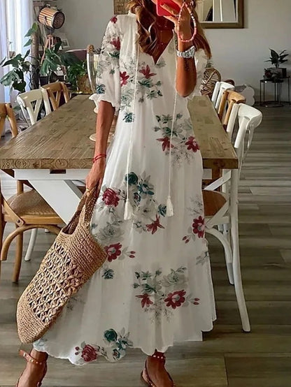 Julie | Vestido Bohemio de Verano con Escote en V