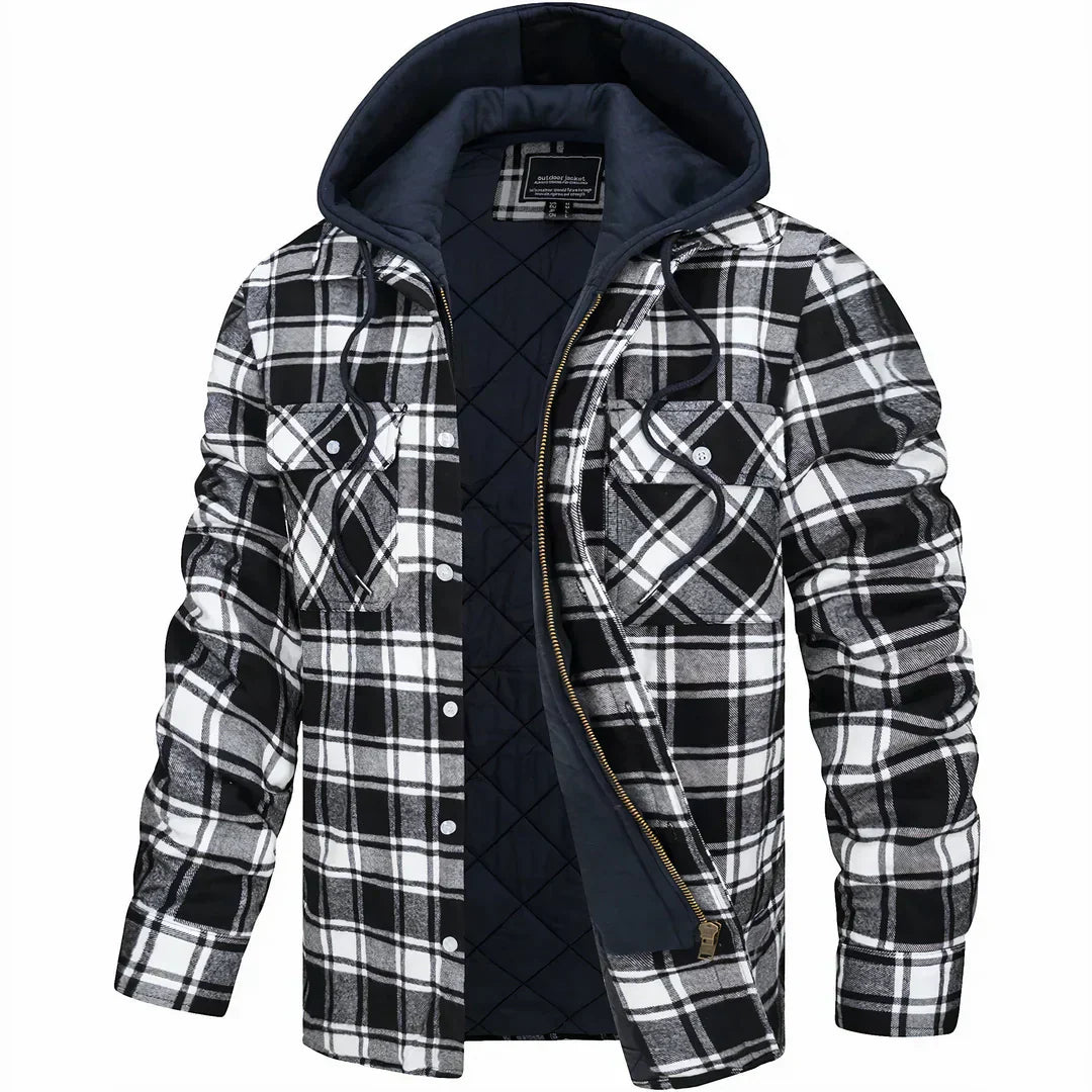 Jaime | Chaqueta a cuadros con capucha