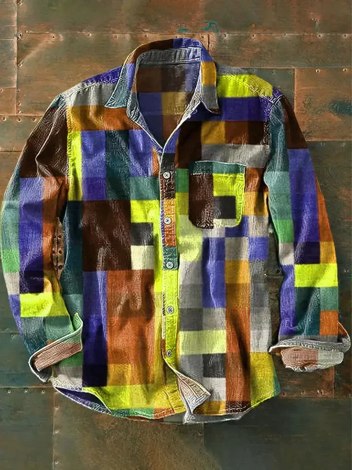 Camisa unisex de cuadros coloridos Spencer