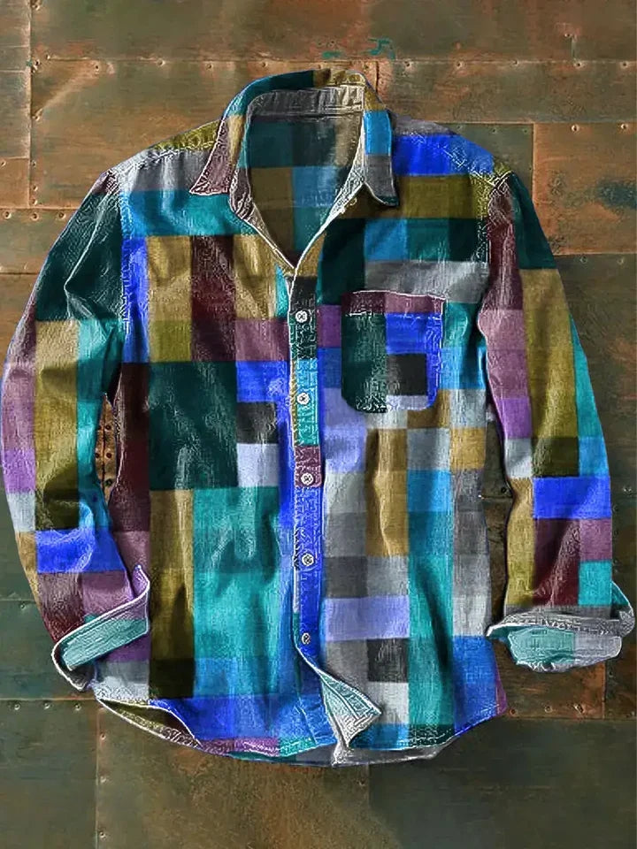 Camisa unisex de cuadros coloridos Spencer